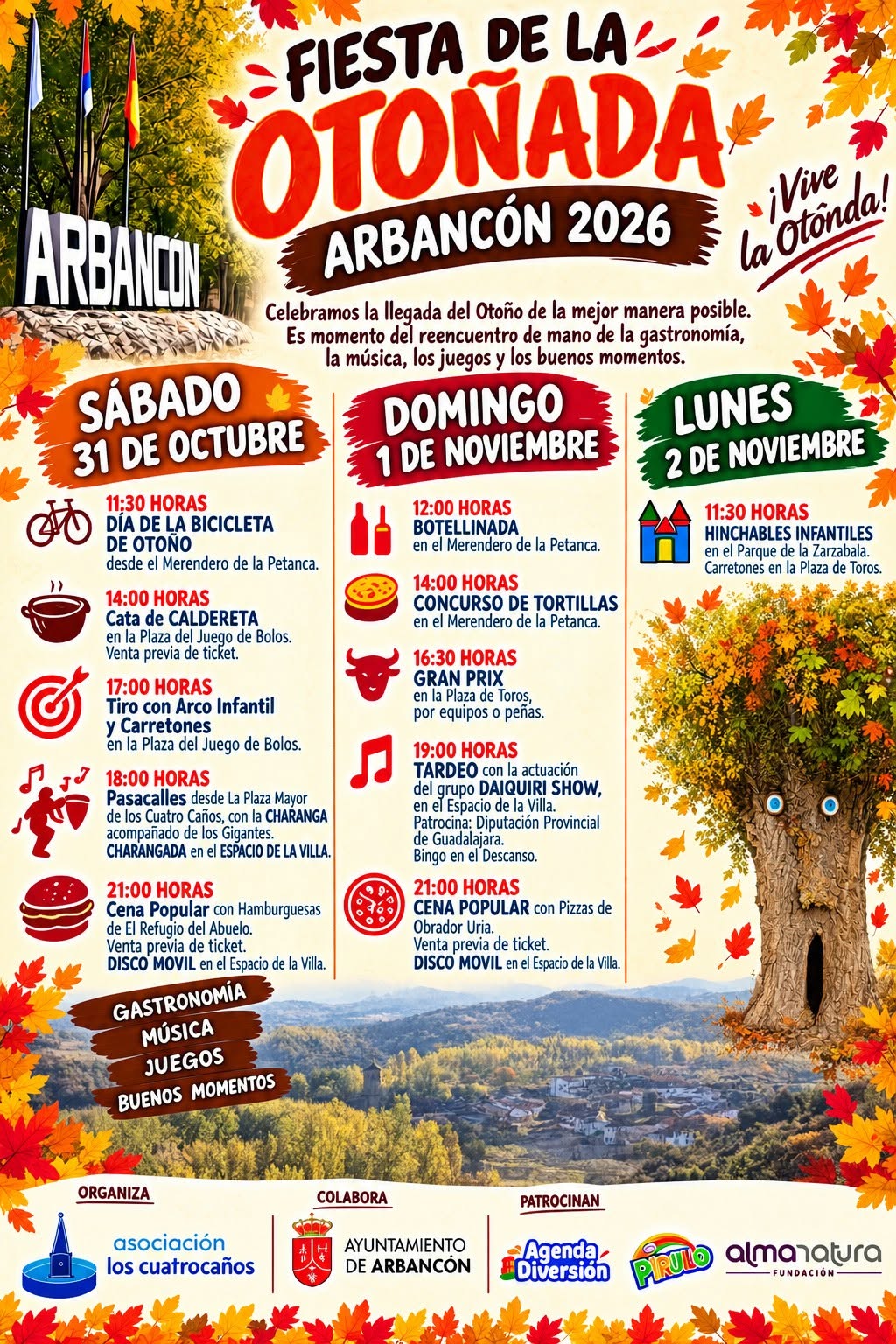 En este momento estás viendo ARBANCÓN CELEBRA LA FIESTA DE LA OTOÑADA CON UNA PROGRAMACIÓN PARA TODOS LOS PÚBLICOS